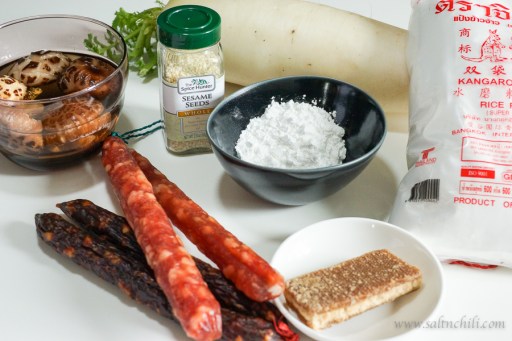 Chinese Turnip Cake Ingredients