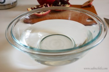 Pomegranate de-seed steps
