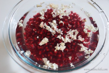 Pomegranate de-seed steps