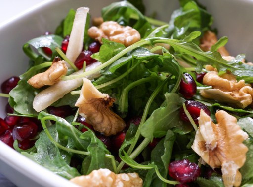 Pomegranate Pear Walnut Salad