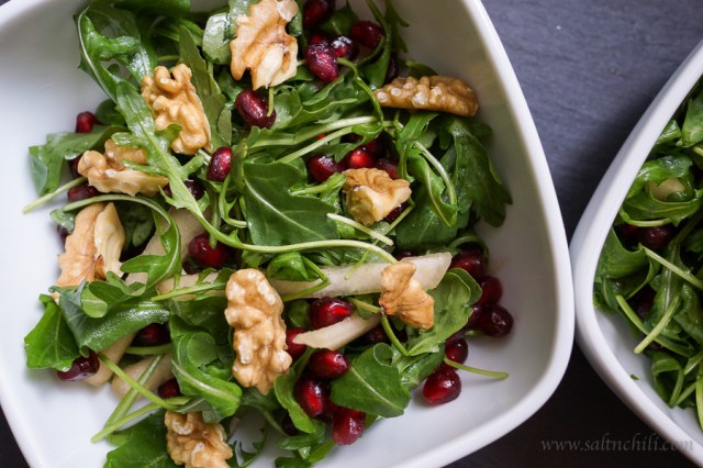 Pomegranate Pear Walnut Salad