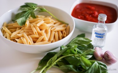 Vodka Cream Pasta Ingredients