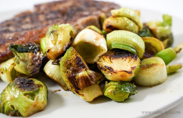 Brussels sprouts and Leeks