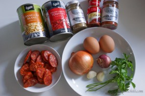 Spanish Baked Eggs and Chorizo