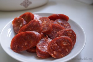 Spanish Baked Eggs and Chorizo