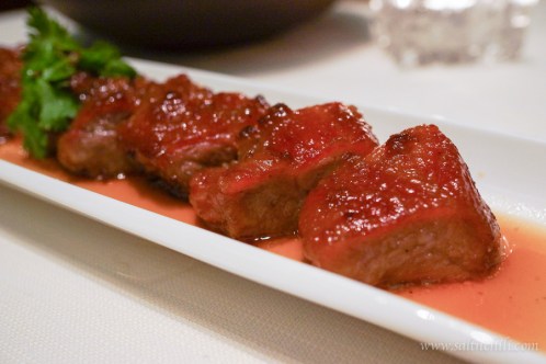 Tin Lung Heen barbecued Iberian Pork With Honey